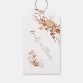 Knollekige witte herfst-pompoen vos bedankt cadeaulabel (Achterkant)