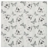 Knollen en vlinders stof (Swatch)