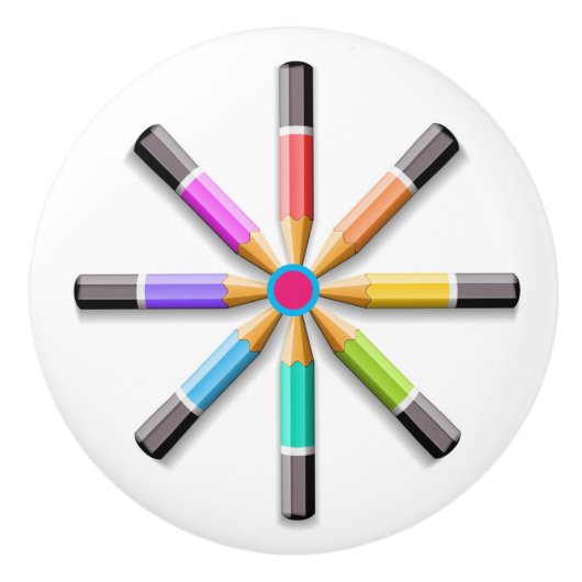 Knollen van de kabinetsleden van scholen en kantoo keramische knop (Voorkant)