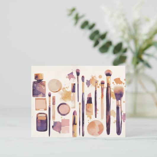 Knolling Make-up Briefkaart (Staand voorkant)