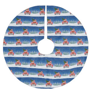 KNOODHOOGTE-RIJVAARTUIGEN IN Sneeuw Kerstboom Rok