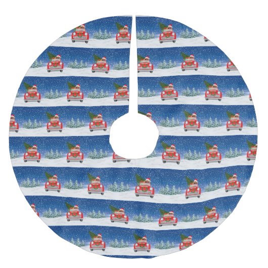 KNOODHOOGTE-RIJVAARTUIGEN IN Sneeuw Kerstboom Rok (Voorkant)