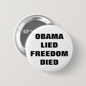 Knoop anti-Obama Ronde Button 5,7 Cm (Voorkant /achterkant)