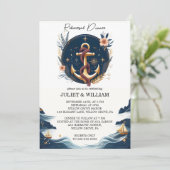 Knoop Bootschip Marine Blauw Nautische repetitie D Kaart (Staand voorkant)