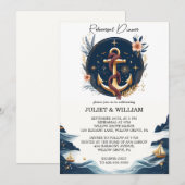 Knoop Bootschip Marine Blauw Nautische repetitie D Kaart (Voorkant / Achterkant)