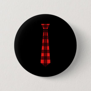 Knoop Controleer Rood Buffalo Plaid Kerst Grappig  Ronde Button 5,7 Cm