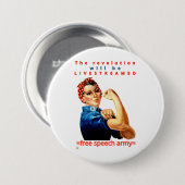 knoop "DE REVOLUTIE..." Ronde Button 7,6 Cm (Voorkant /achterkant)