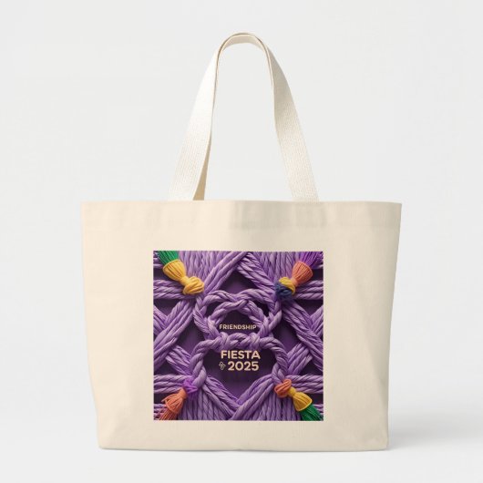 Knoop Fiesta Raffia Grote Tote Bag (Voorkant)