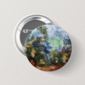 Knoop, Gebloemde Pad Waterverf Ronde Button 5,7 Cm (Voorkant /achterkant)