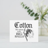 KNOOP HET PLANT MET GROTE BALLEN BRIEFKAART (Staand voorkant)