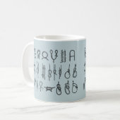 Knoop, hitsen, veilig, stropdassen, koffie-mok koffiemok (Voorkant links)