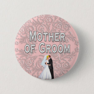 Knoop: Moeder van de Groom Ronde Button 5,7 Cm