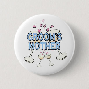 Knoop: Moeder van Groom Ronde Button 5,7 Cm
