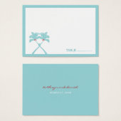 Knoop Palmboom Harten Strand Bruiloft Plaatskaart Visitekaartje (Voorkant /achterkant)