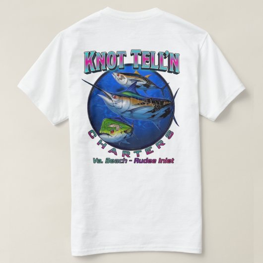 Knoop Telln Charters Rip Art Logo T-shirt (Design achterkant)