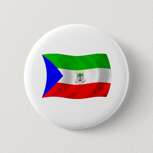Knoop van de vlag van Equatoriaal-Guinea Ronde Button 5,7 Cm (Voorkant)