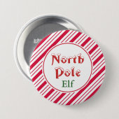 Knoop van Noordpool Elf Ronde Button 7,6 Cm (Voorkant /achterkant)