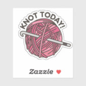 Knoop Vandaag Haak Waterdicht Sticker (Vel)