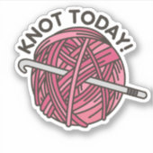 Knoop Vandaag Haak Waterdicht Sticker (Voorkant)