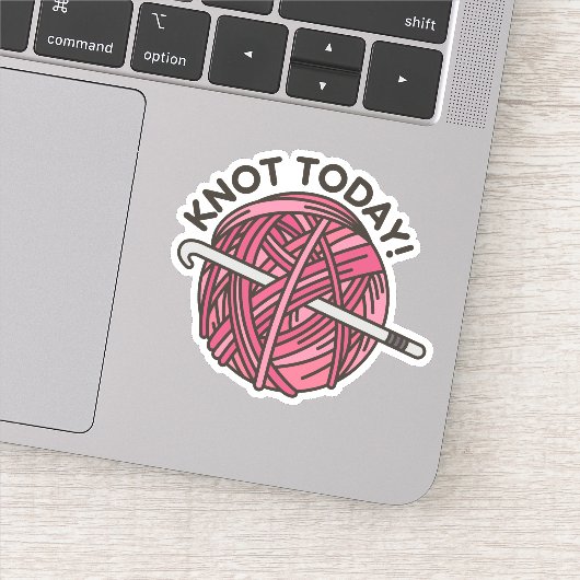 Knoop Vandaag Haak Waterdicht Sticker (Detail)