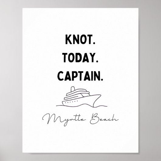 Knoop Vandaag Kapitein Cruise Outfit Myrtle Zuid-C Poster (Voorkant)