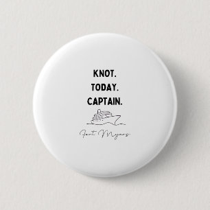 Knoop vandaag niet kapitein cruise outfit Fort Mye Ronde Button 5,7 Cm