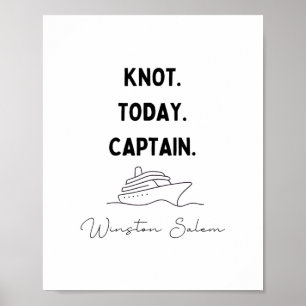 Knoop vandaag niet Kapitein Cruise Outfit Winston Poster