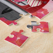 Knoop voor dog rijden met hart Valentijnse Legpuzzel (Zijkant)