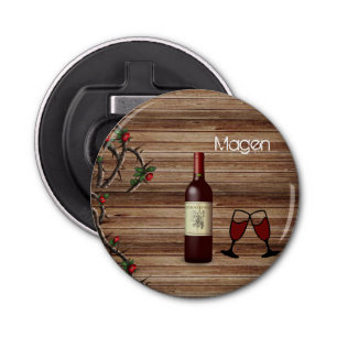 Knoopfles openingswijn button flesopener