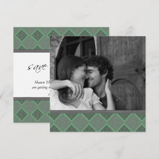 Knoopjes Celtic Save the Date Announements Kaart (Voorkant / Achterkant)