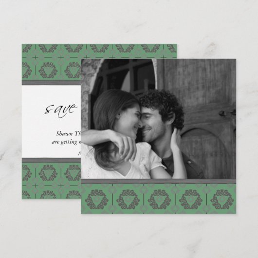 Knoopjes Celtic Save the Date Announements Kaart (Voorkant / Achterkant)