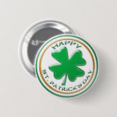 Knoopjes St Patricks Day Ronde Button 5,7 Cm (Voorkant /achterkant)