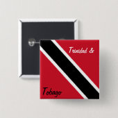 Knoopjes Trinidad en tobago Vierkante Button 5,1 Cm (Voorkant /achterkant)