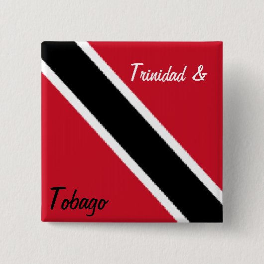 Knoopjes Trinidad en tobago Vierkante Button 5,1 Cm (Voorkant)