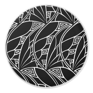 Knoopjes voor zwarte en witte deco-ontwerpkast keramische knop