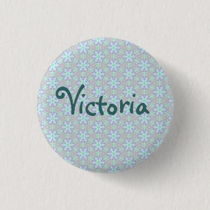 Knooppen Blauwe Vloernaam Ronde Button 3,2 Cm