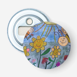 Knooppenopening voor honingbijen en druppels button flesopener
