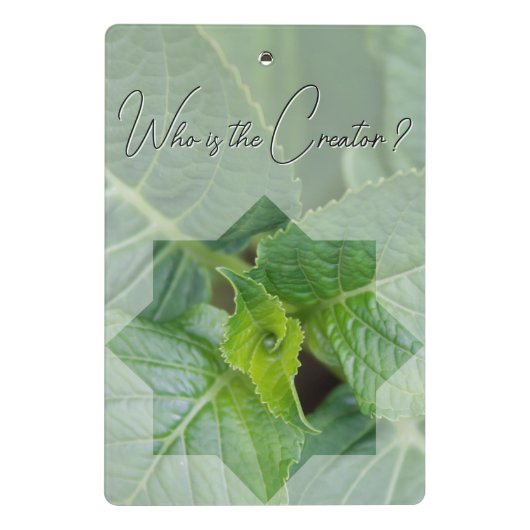 Knooppunt voor God's schepping Mini Klembord (Achterkant)