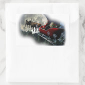 Knooppunten Kerstman Rechthoekige Sticker (Tas)