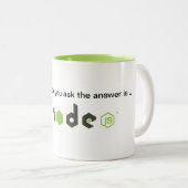 knooppuntmok tweekleurige koffiemok (Voorkant rechts)