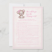 Knoopt de Kaart van mammie Best Cute Girl Beer Gam (Voorkant)