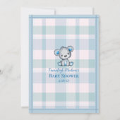 Knoopt mammie best Cute Gray Beer Boy Shower Game Kaart (Achterkant)