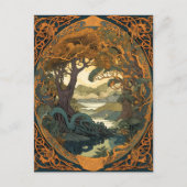 Knoopwerk voor Keltische knoop Landscape Tree Briefkaart (Voorkant)