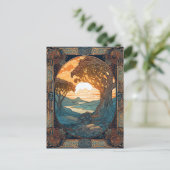 Knoopwerk voor Keltische knoop Landscape Tree Briefkaart (Staand voorkant)