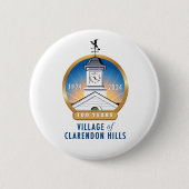 knop 100 jaar ronde button 5,7 cm (Voorkant)