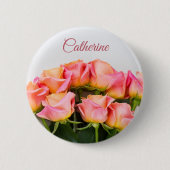 Knop Aangepaste Rozen Ronde Button 5,7 Cm (Voorkant)