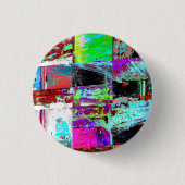 Knop – Abstract raster Ronde Button 3,2 Cm (Voorkant)