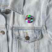Knop – Abstract raster Ronde Button 3,2 Cm (In situ)