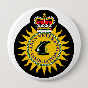Knop Aden Veterans Association Ronde Button 4,0 Cm