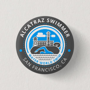 Knop Alcatraz Swimmer Ronde Button 3,2 Cm